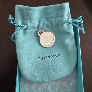 Tiffany & Co. Silver Pendant with Blue Pouch